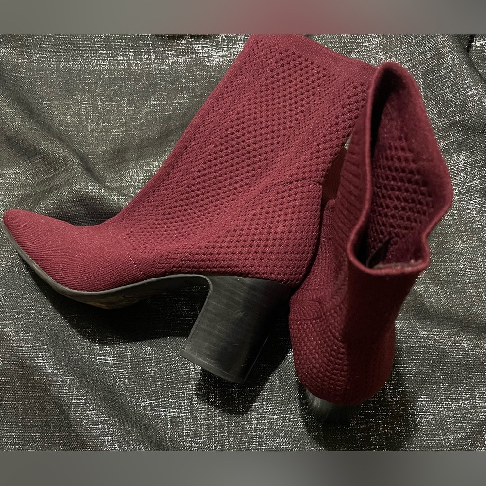 Born Burgundy Heeled Boots - Picture 4 of 4